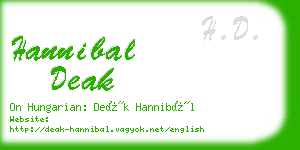 hannibal deak business card